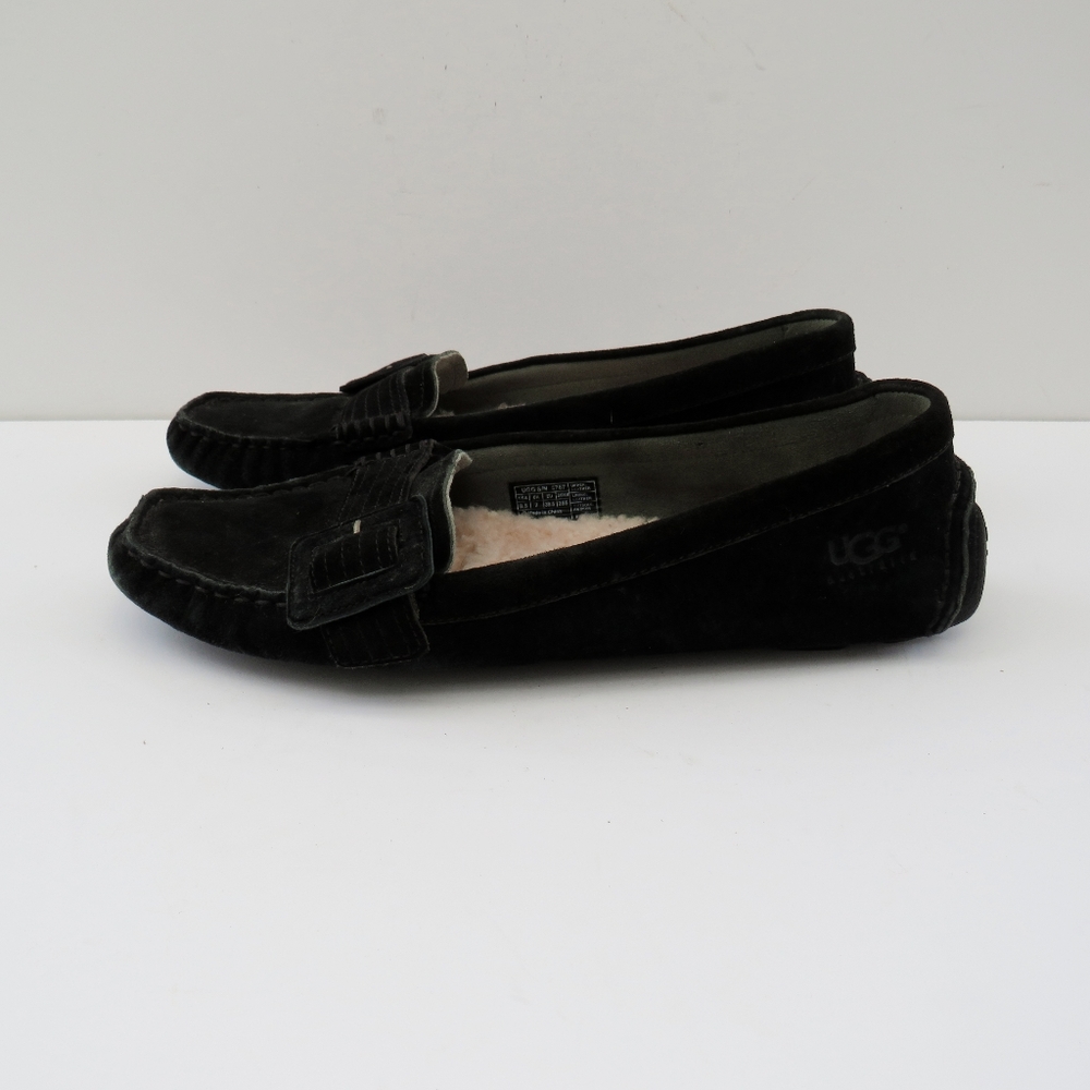 Ugg Retreat Black Suede Driving Loafers - Picture 10 of 16